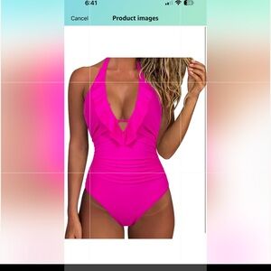 Women’s size L One Piece Swimsuit. Never worn. Hygiene sticker intact